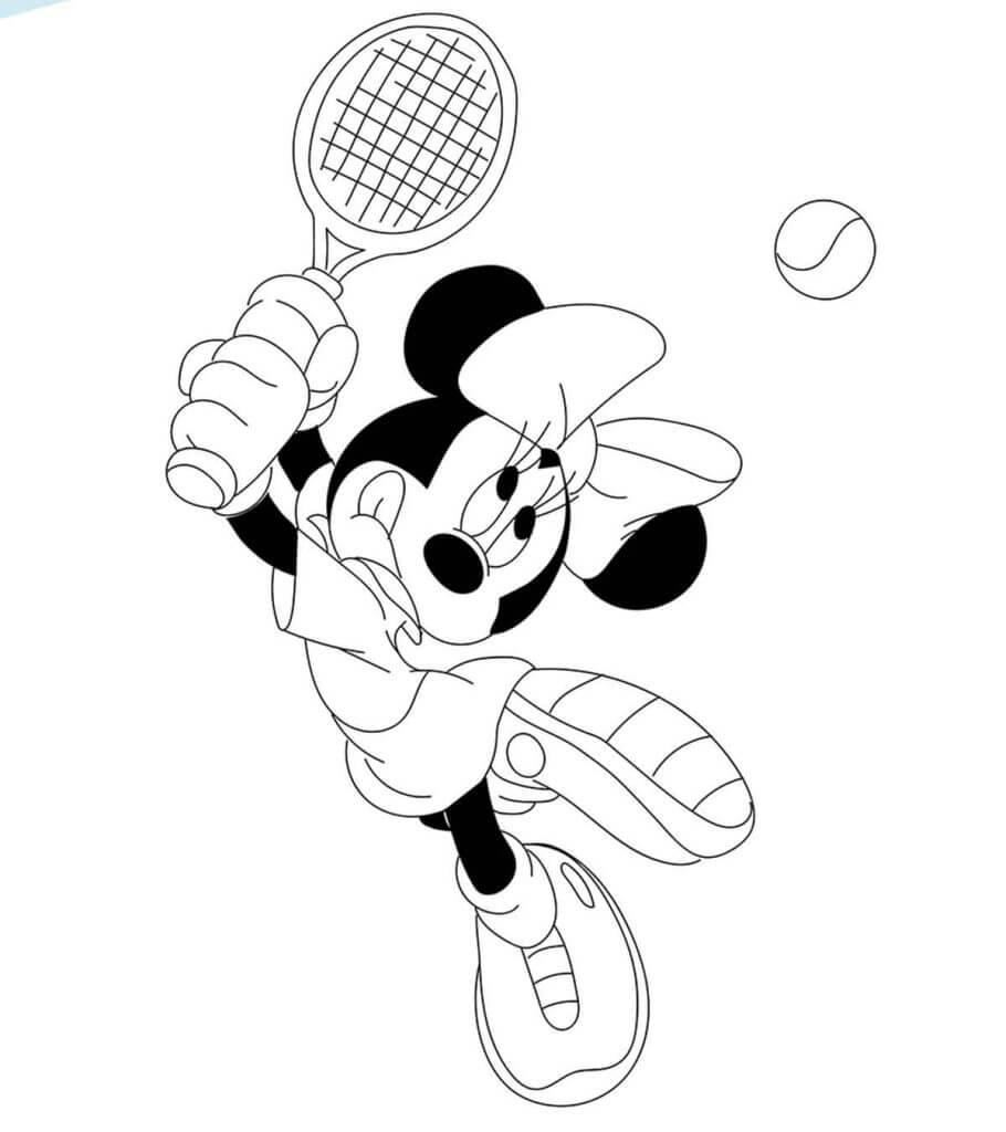 Minnie Mouse jugando al Tenis