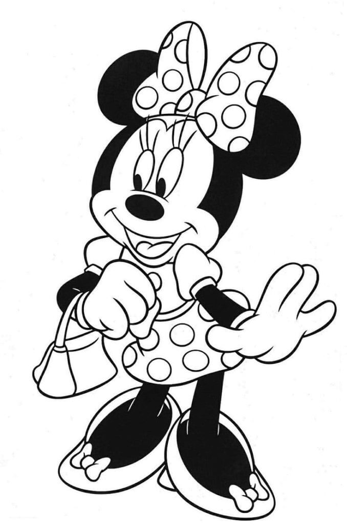 Minnie Mouse sosteniendo una Bolsa