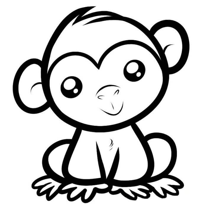 Paso a paso para dibujar un mono lindo tutorial de dibujo de un mono  lindo lección de dibujo para niños  Vector Premium