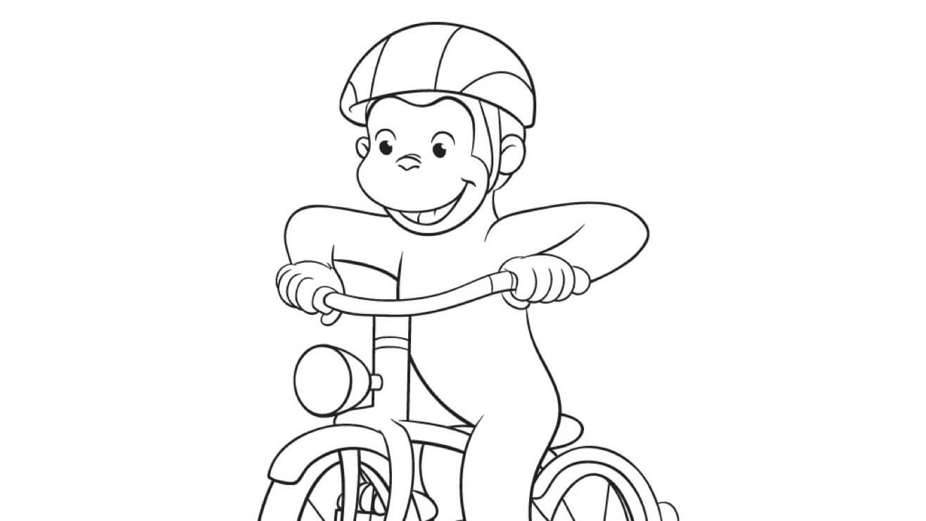 Mono Montando Bicicleta