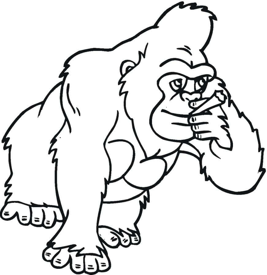 Mono de Dibujos Animados Fumando