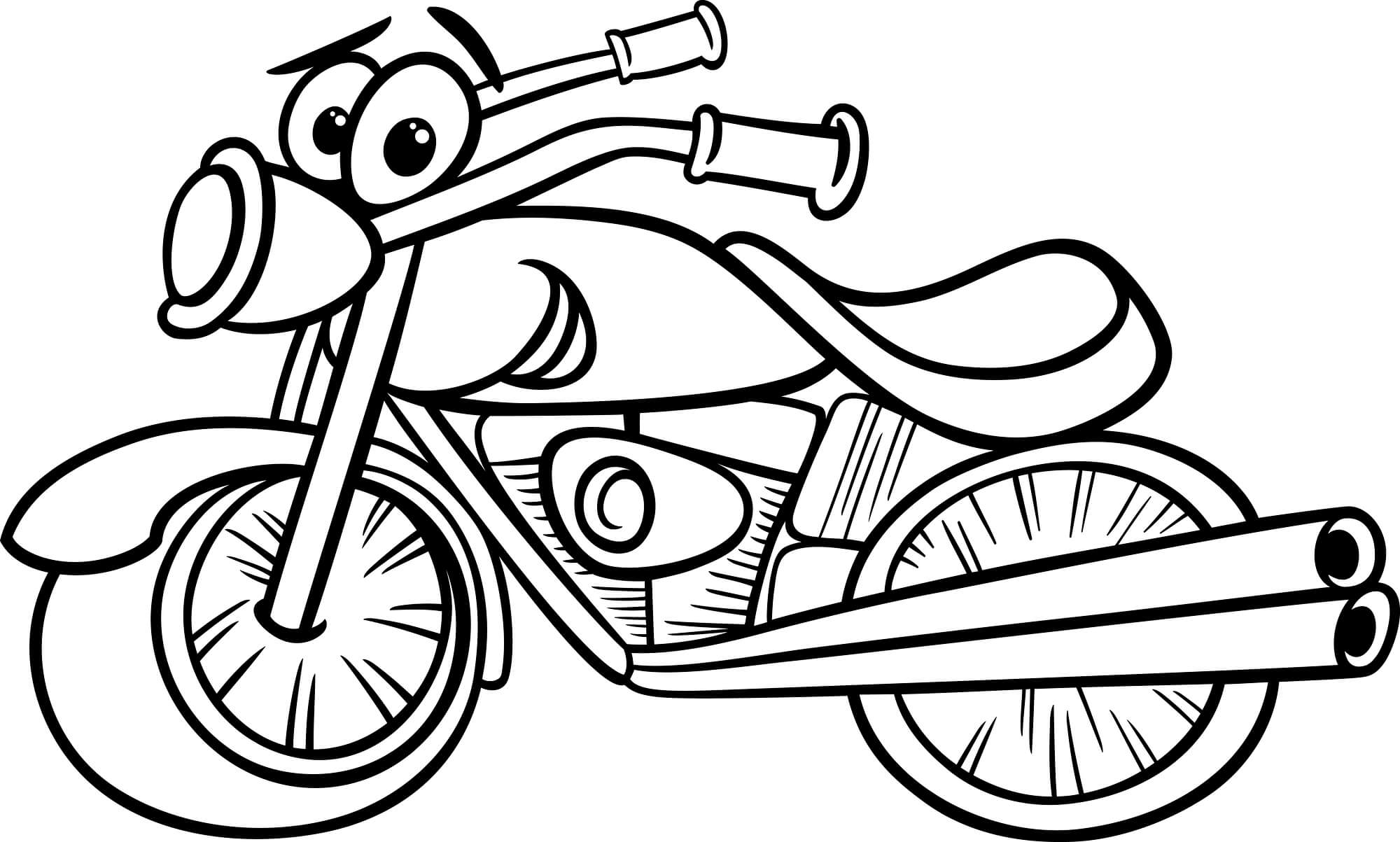 Motocicleta de Dibujos Animados