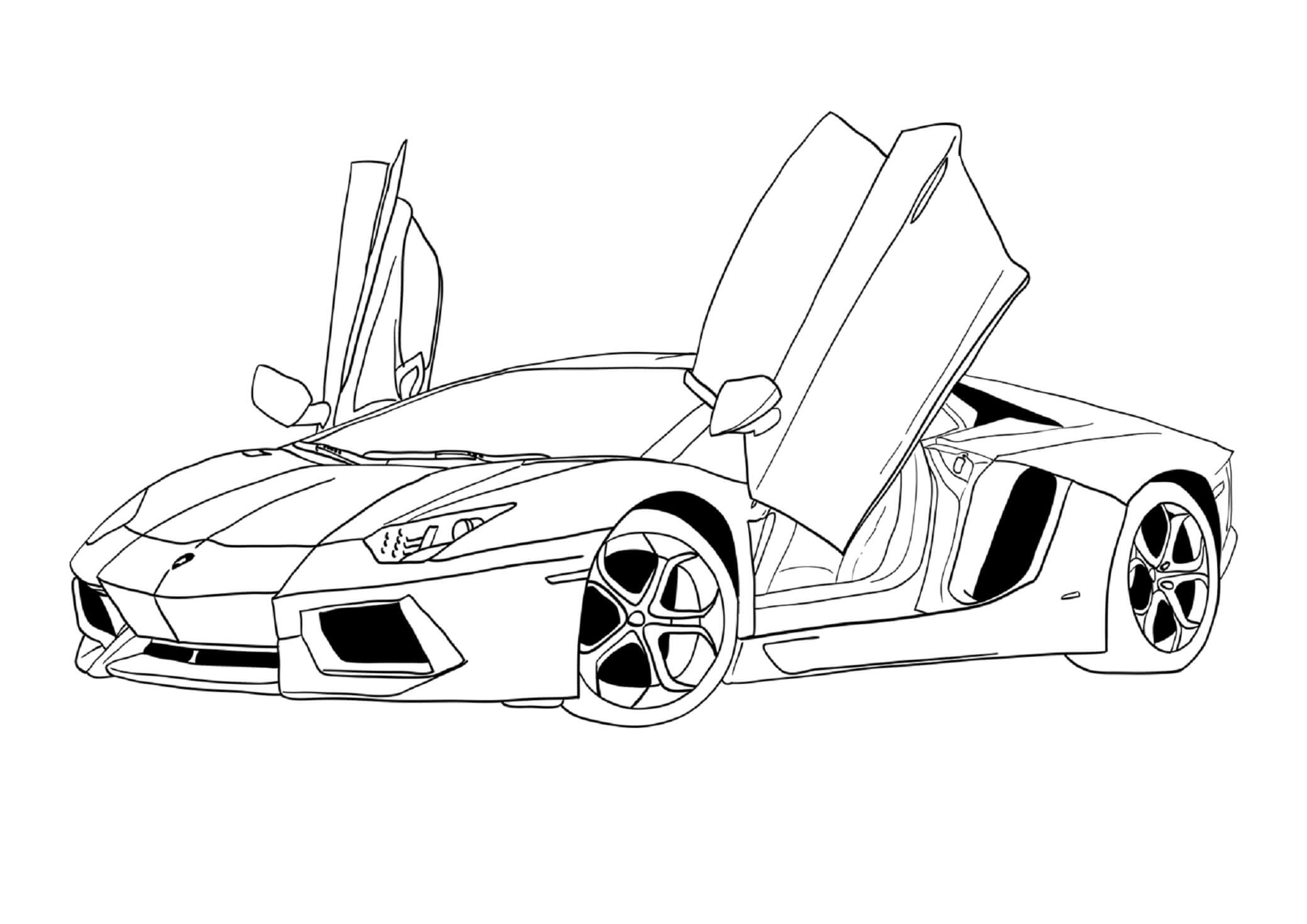 Muhteşem Lamborghini para colorear, imprimir e dibujar –