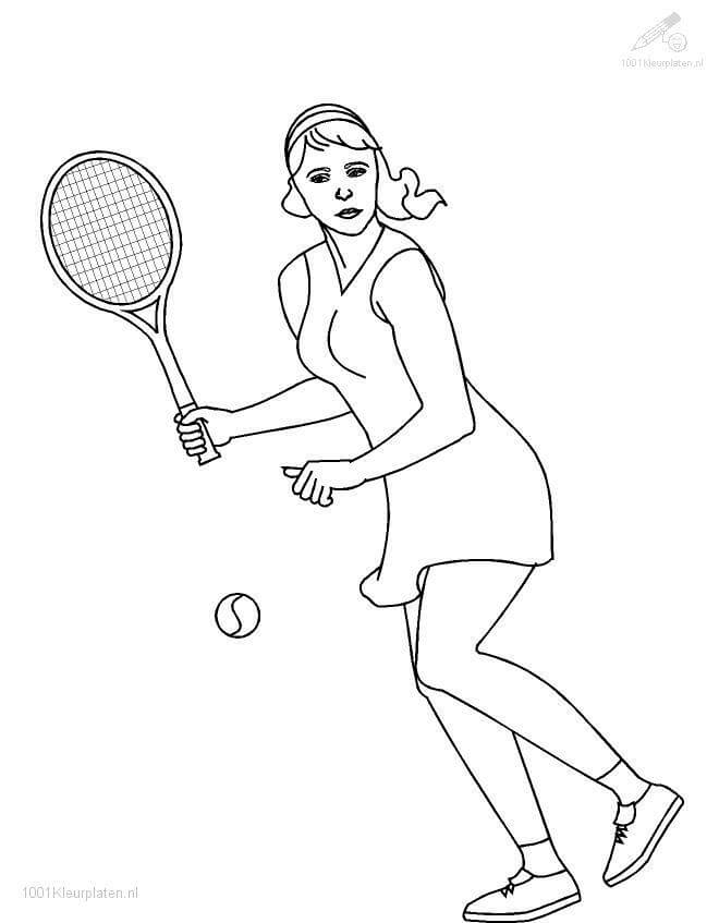 Mujer, jugar al Tenis