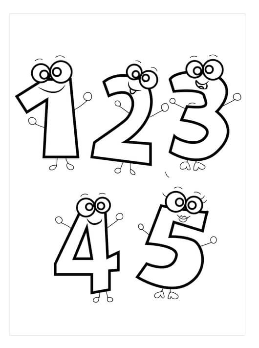  Números del   al   Divertidos para colorear, imprimir e dibujar –ColoringOnly.Com