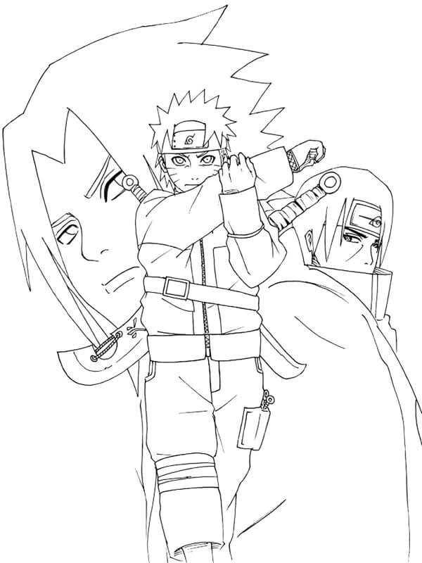 Naruto con Cara de Itachi y Sasuke
