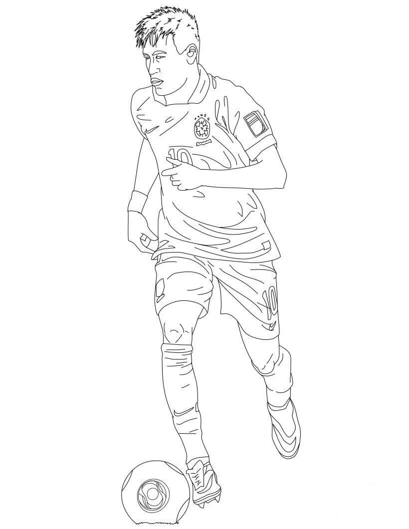 Dibujos de Neymar para colorear e imprimir– ColoringOnly.Com