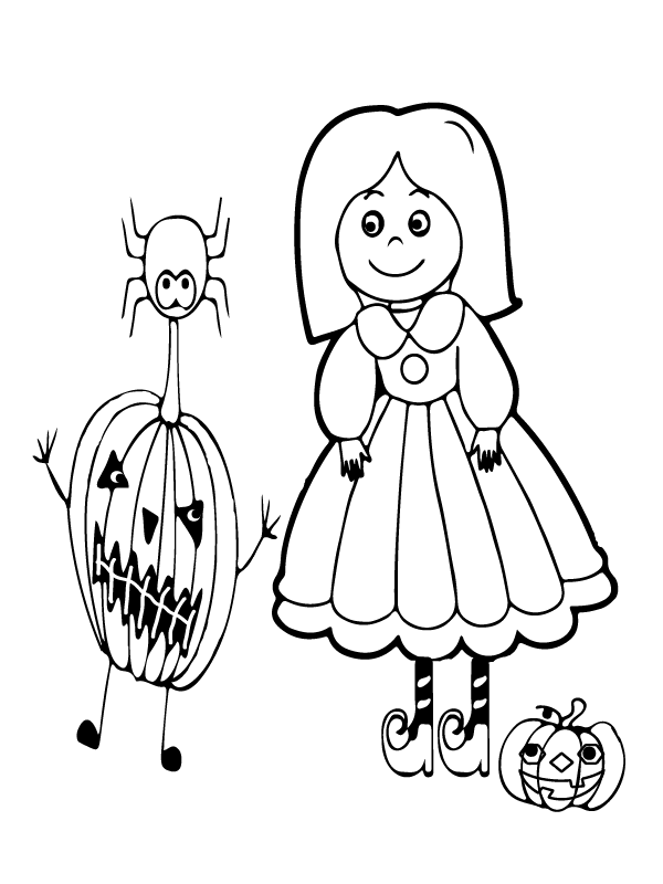 Niña Peculiar Halloween Preescolar