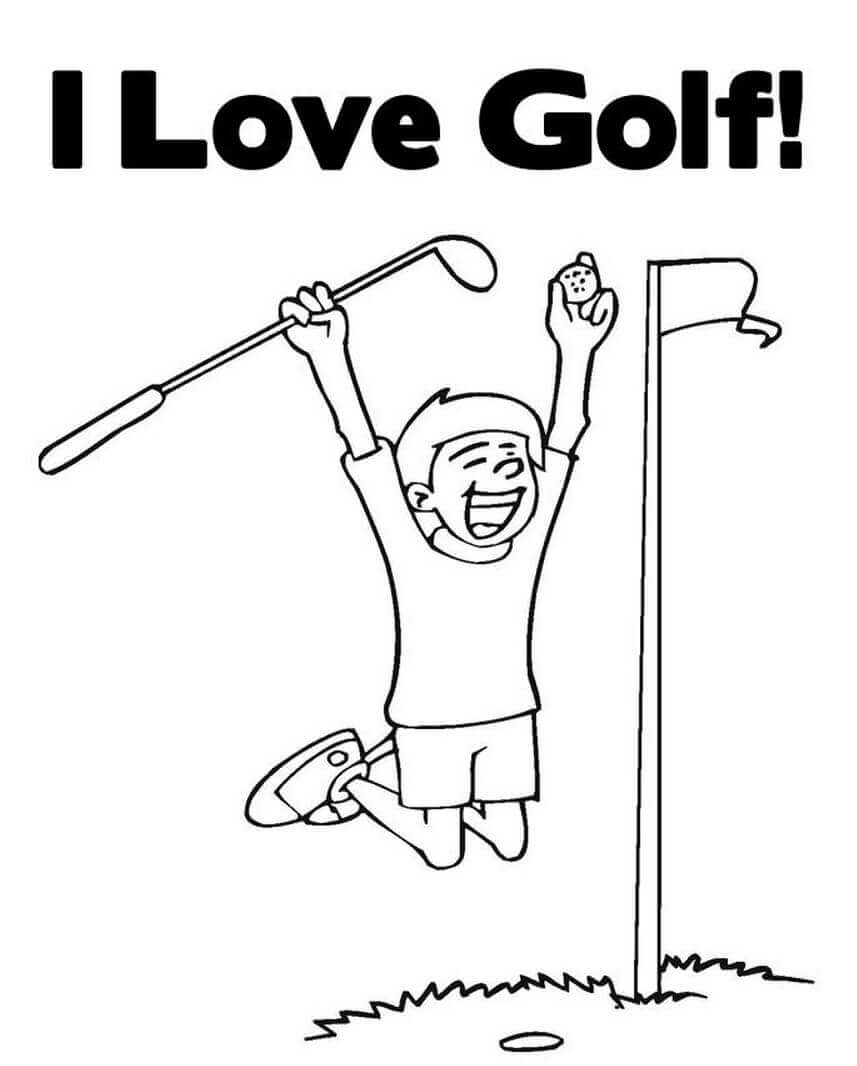 Niño Feliz Jugar al Golf
