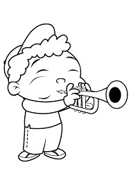 Niño Tocando la Trompeta
