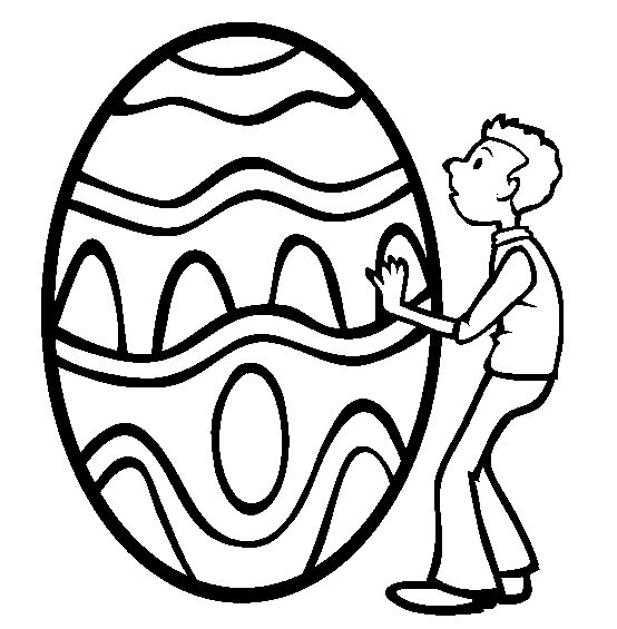 Niño con Huevo de Pascua