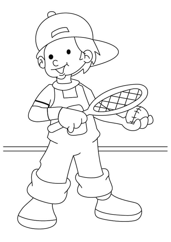 Niño, jugar al Tenis