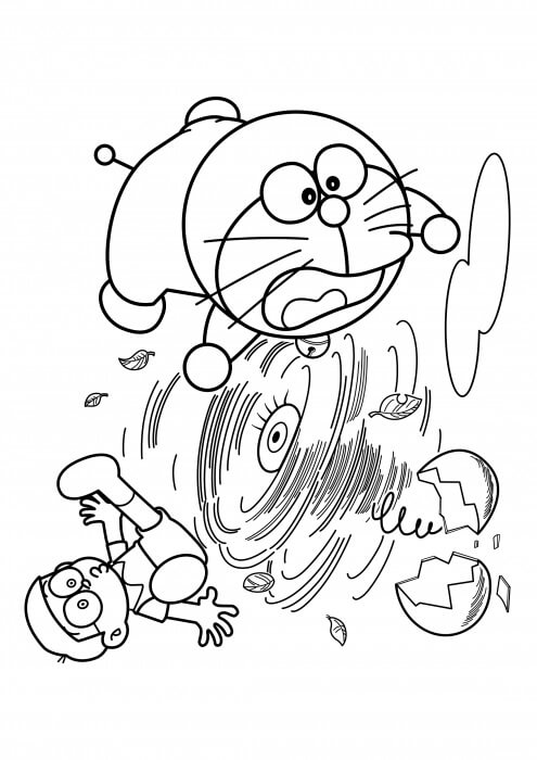 Nobita, Doraemon y el Tornado