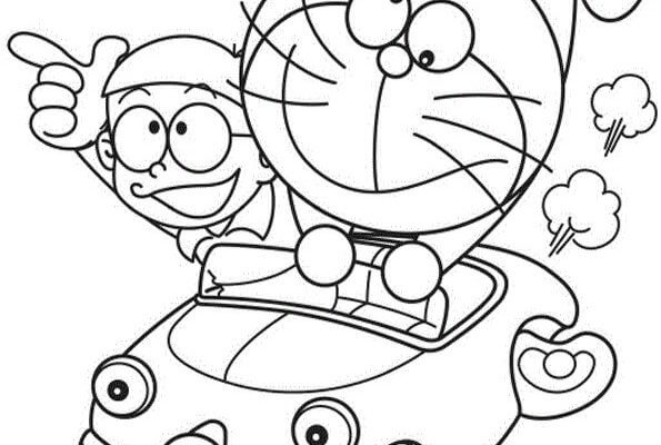 Nobita Y Doraemon Conduciendo