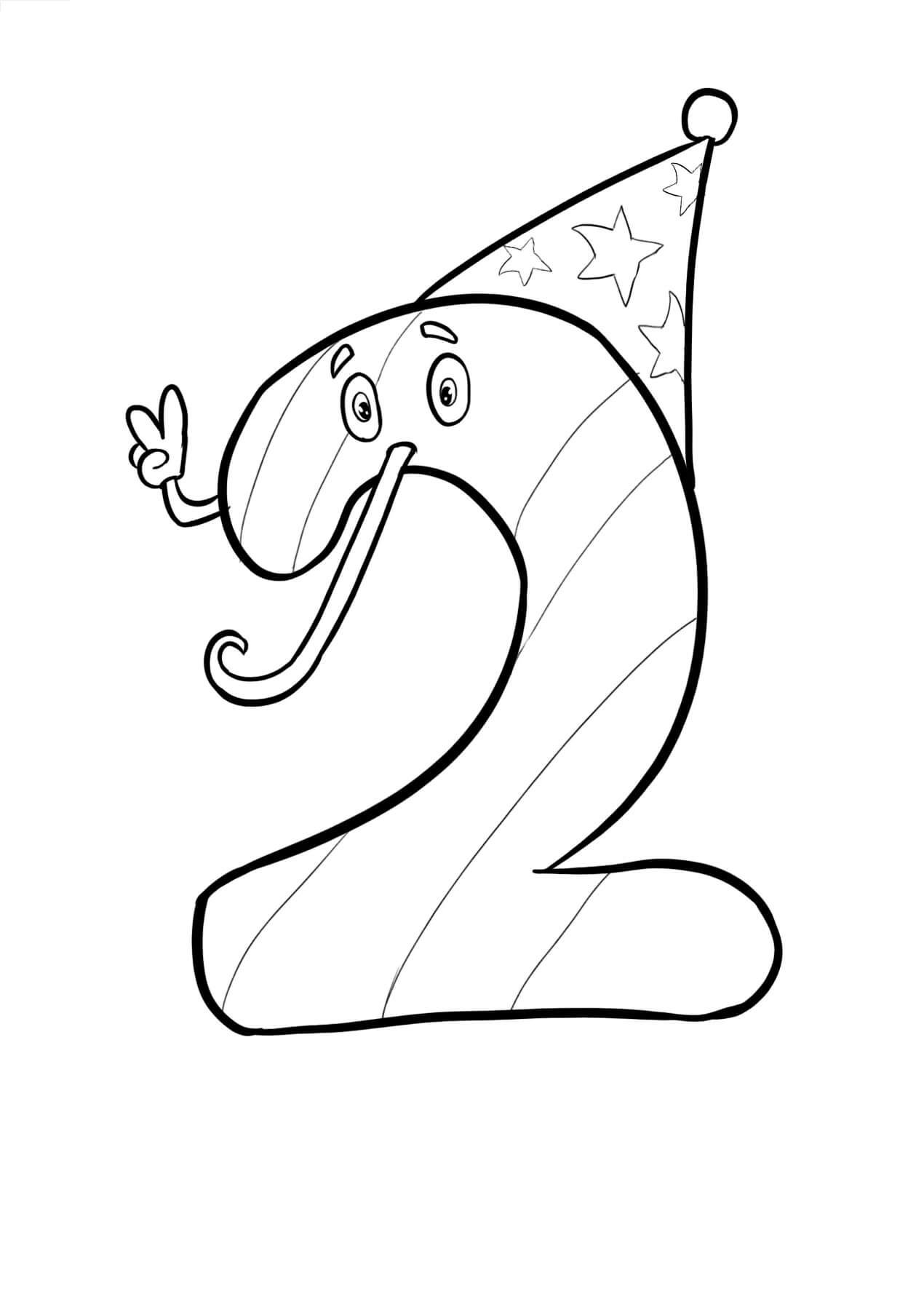 Dibujos De Numero 2 Dos Para Colorear E Imprimir ColoringOnly Com