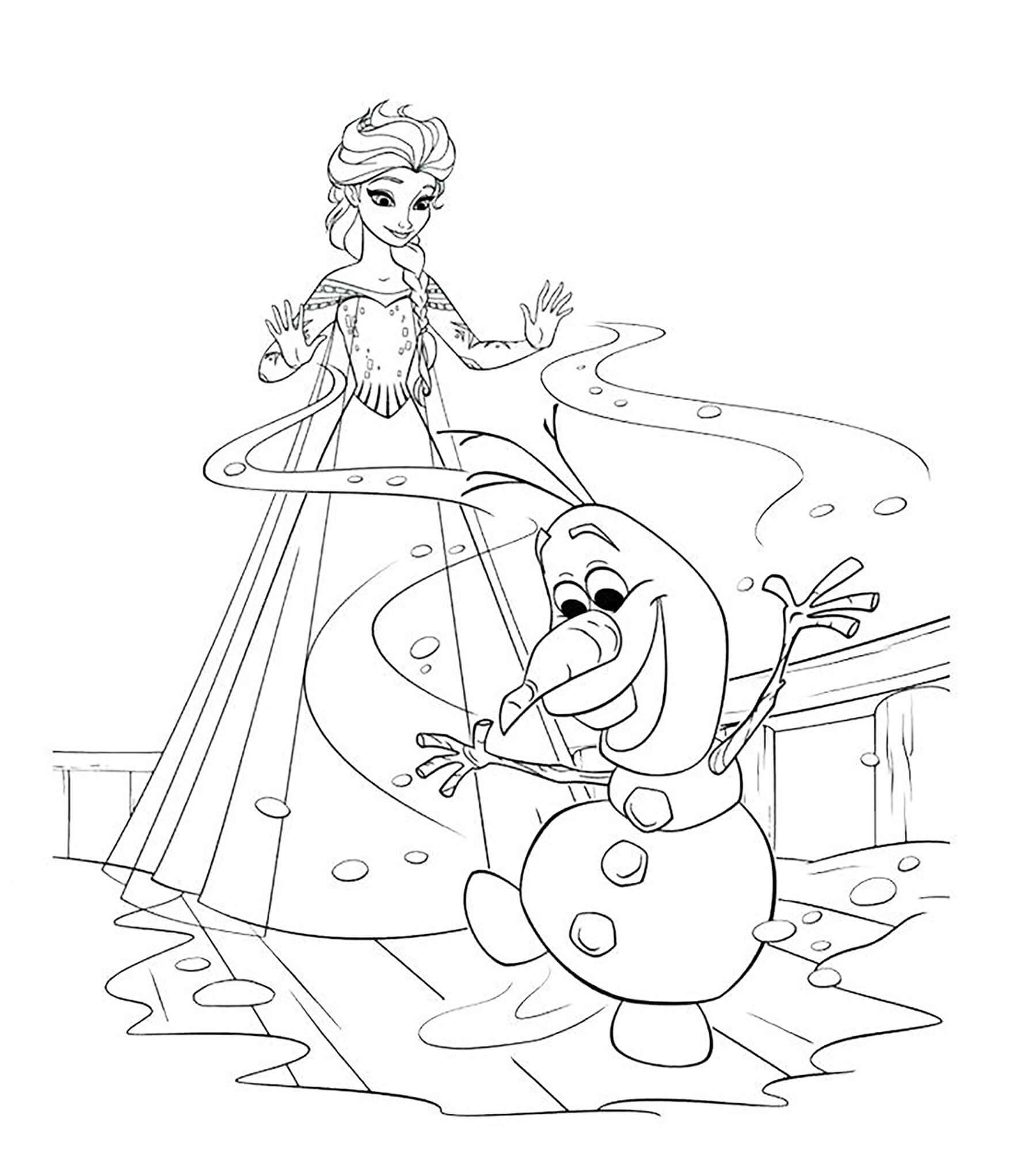 Olaf y Elsa