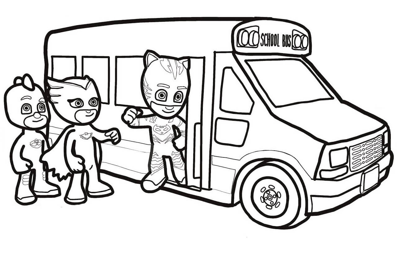 PJ Masks van al Autobús Escolar