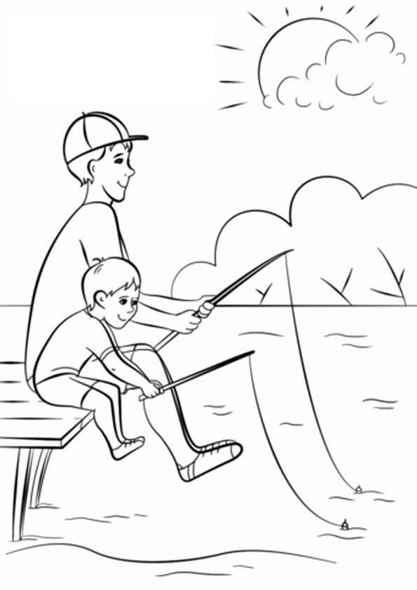 Padre e Hijo Pescando