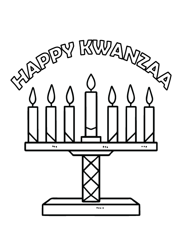 Página para Colorear Feliz de Kwanzaa