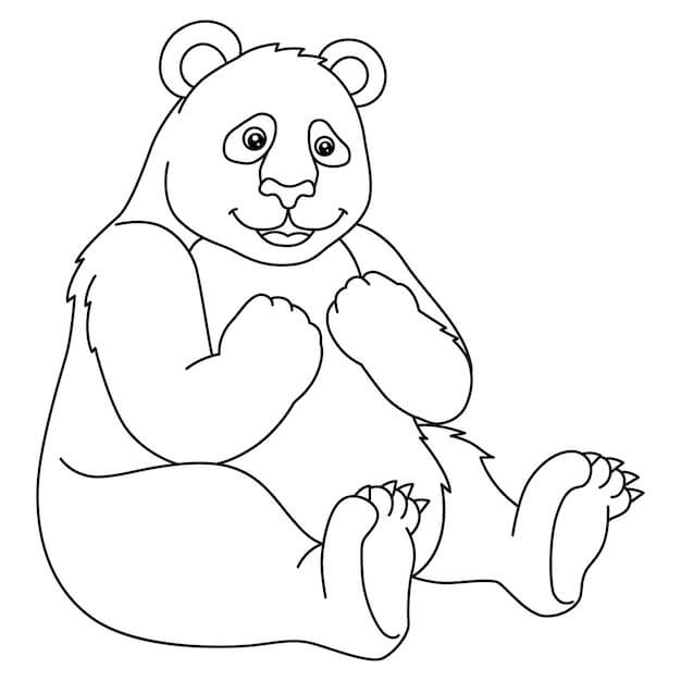 Panda Gordo Sentado