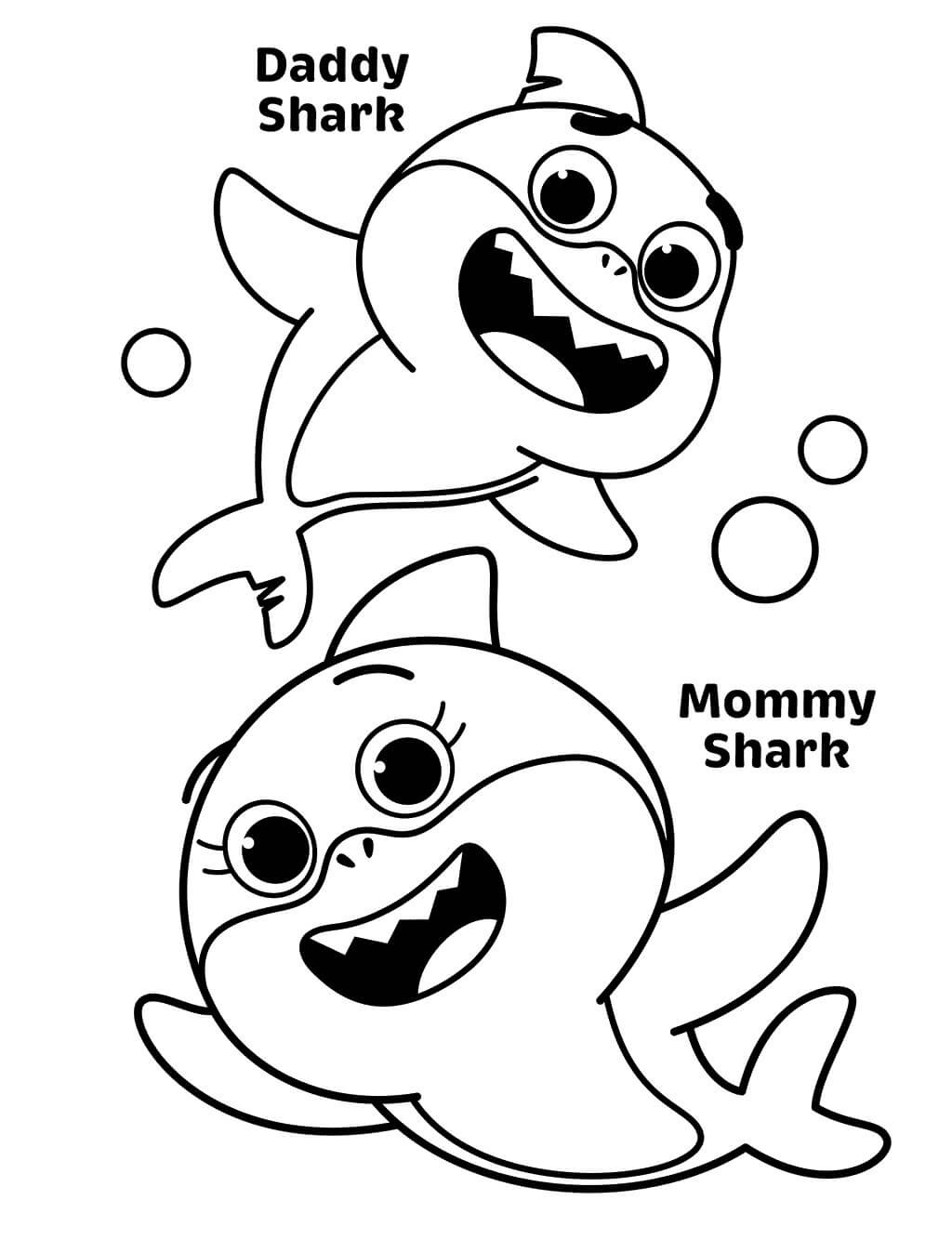 Papá Tiburón y mamá Tiburón