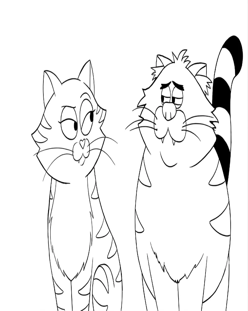 Pareja Adorable De Gatos Callejeros