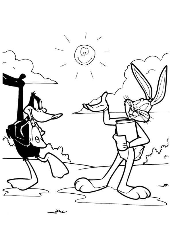 Pato Lucas y Bugs Bunny Hablando