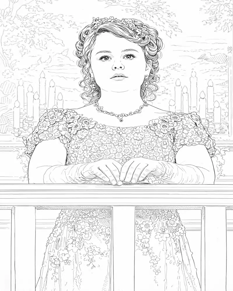 Penelope Featherington At The Balustrade