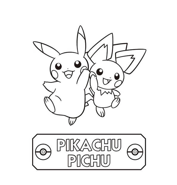 Pichu y Pikachu Saltando