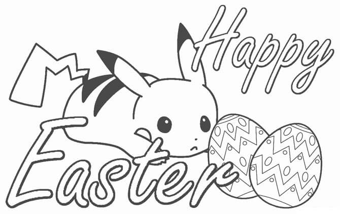 Pikachu y Huevo de Pascua