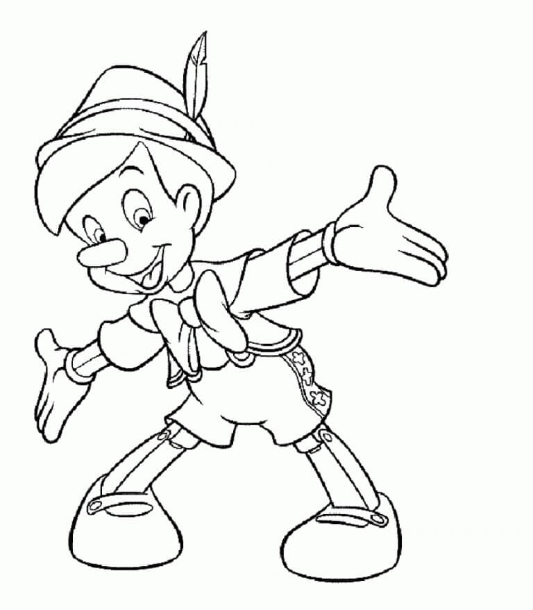 Dibujos de Pinocchio para colorear e imprimir– 