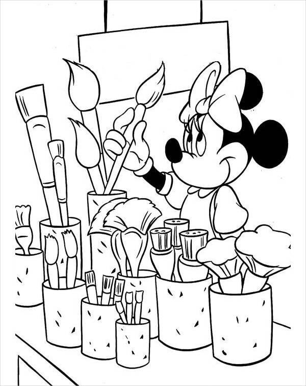 Pintora Minnie Mouse