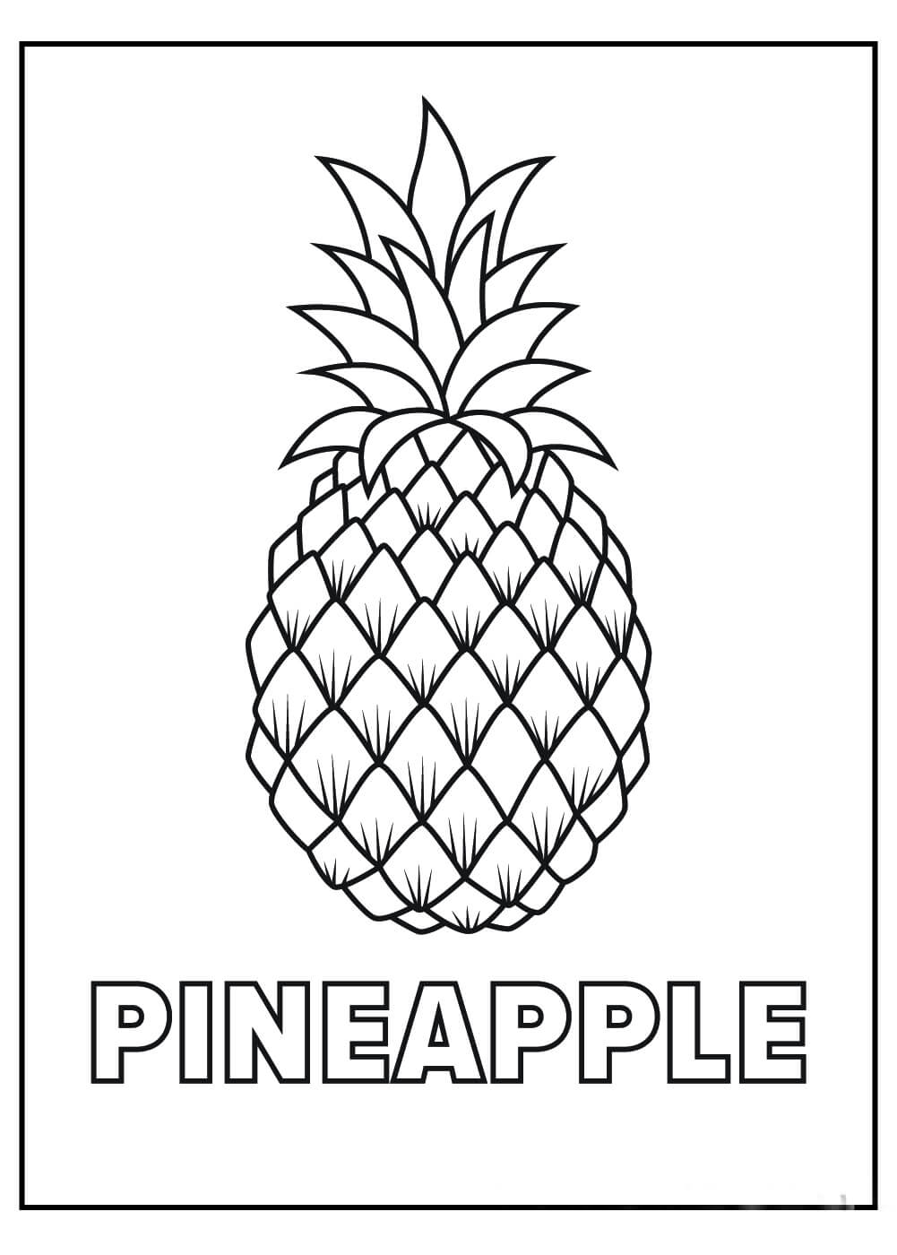 Draw lines Letters Pineapple