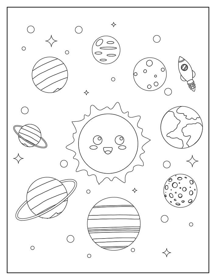 Dibujos de Planeta para colorear e imprimir– 