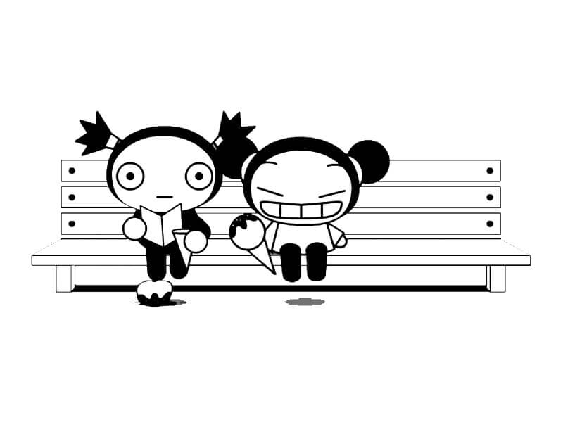 Pucca Besando A Garu Para Colorear Imprimir E Dibujar Coloringonly Com