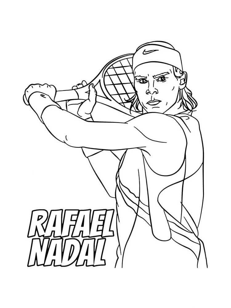 Rafael Nadal jugando Tenis