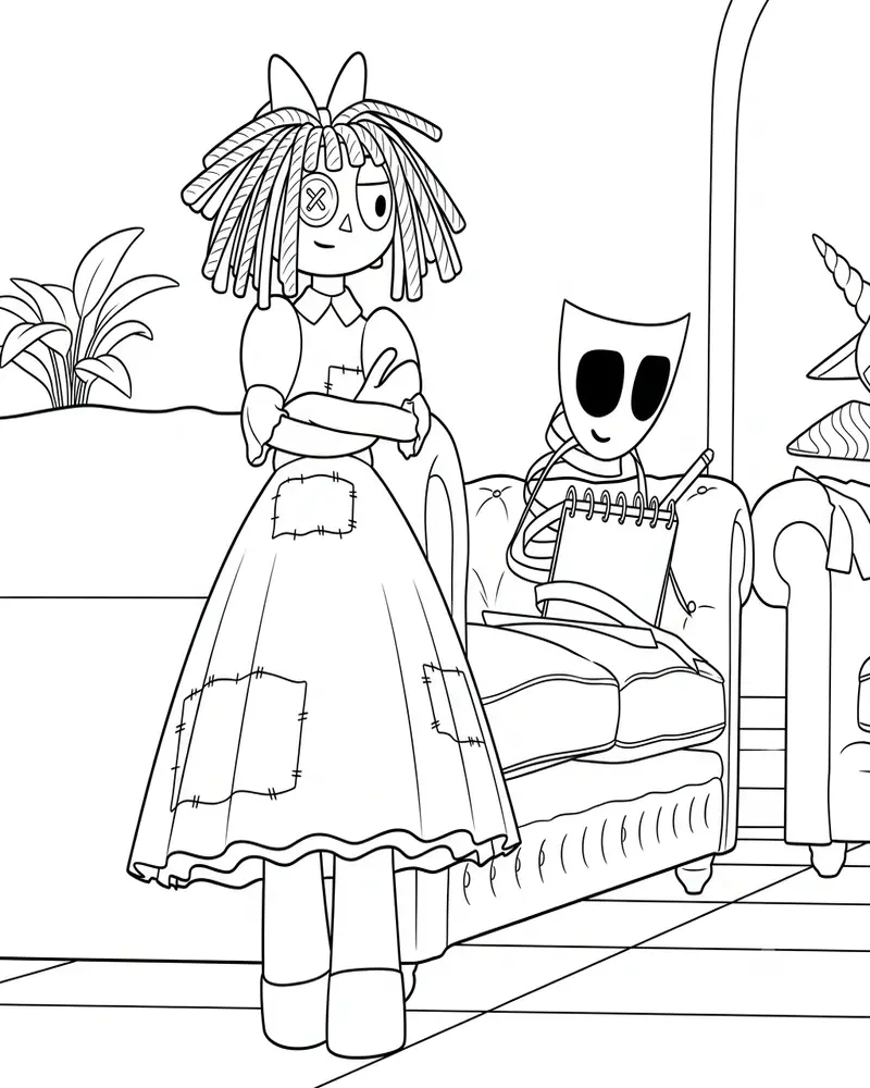 Ragatha Y Gangle En Un Sofá