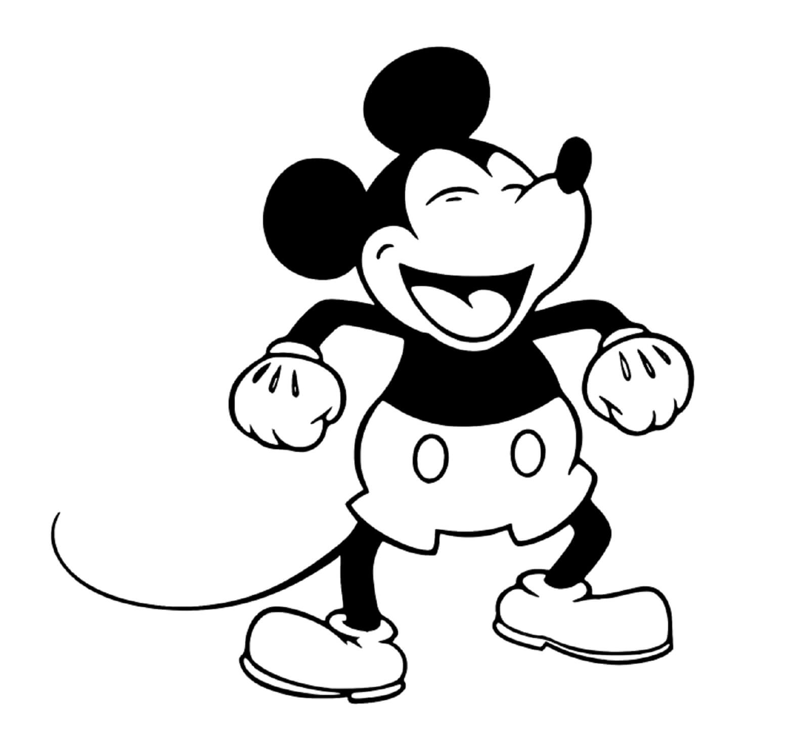 Ratón Mickey Riéndose
