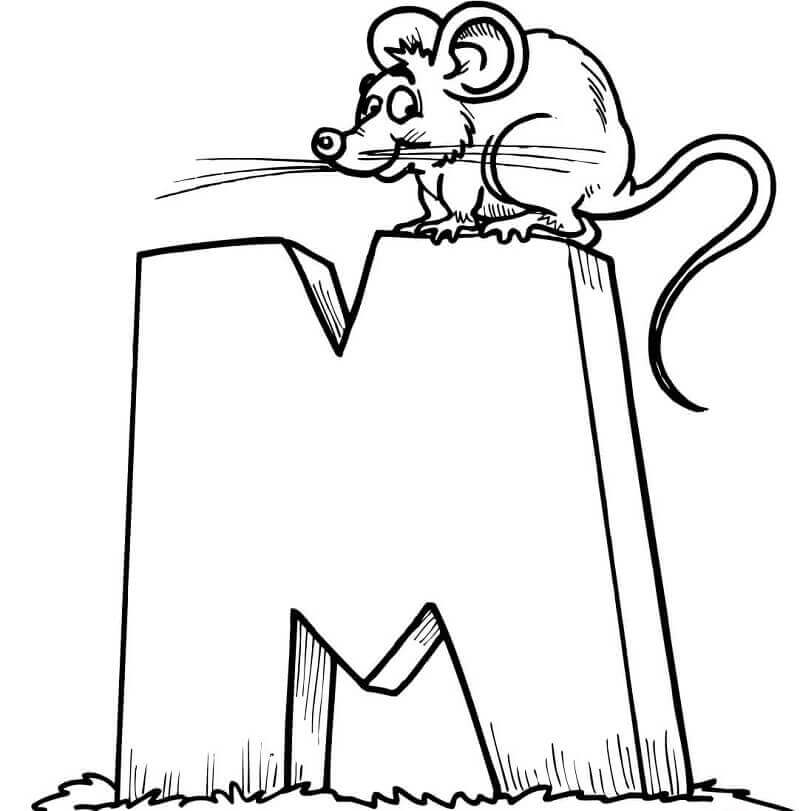 Ratón Sonriendo Letra M