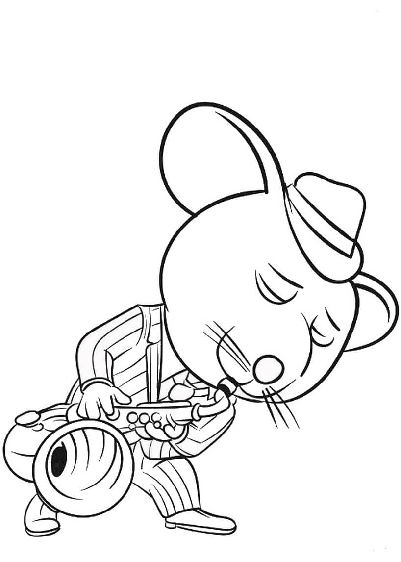 Ratón Tocando el Saxofón