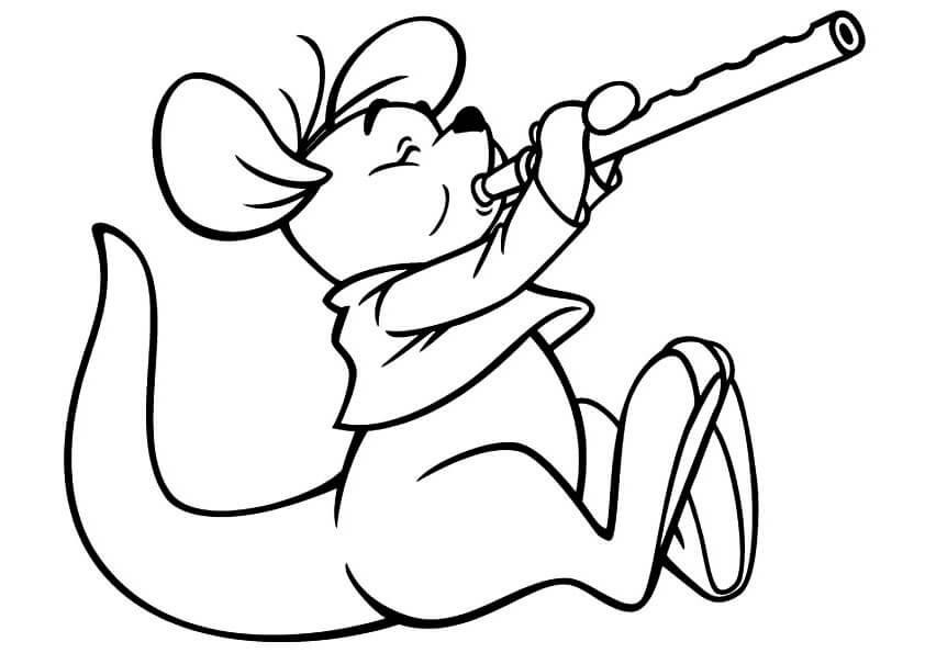 Ratón Tocando la Flauta