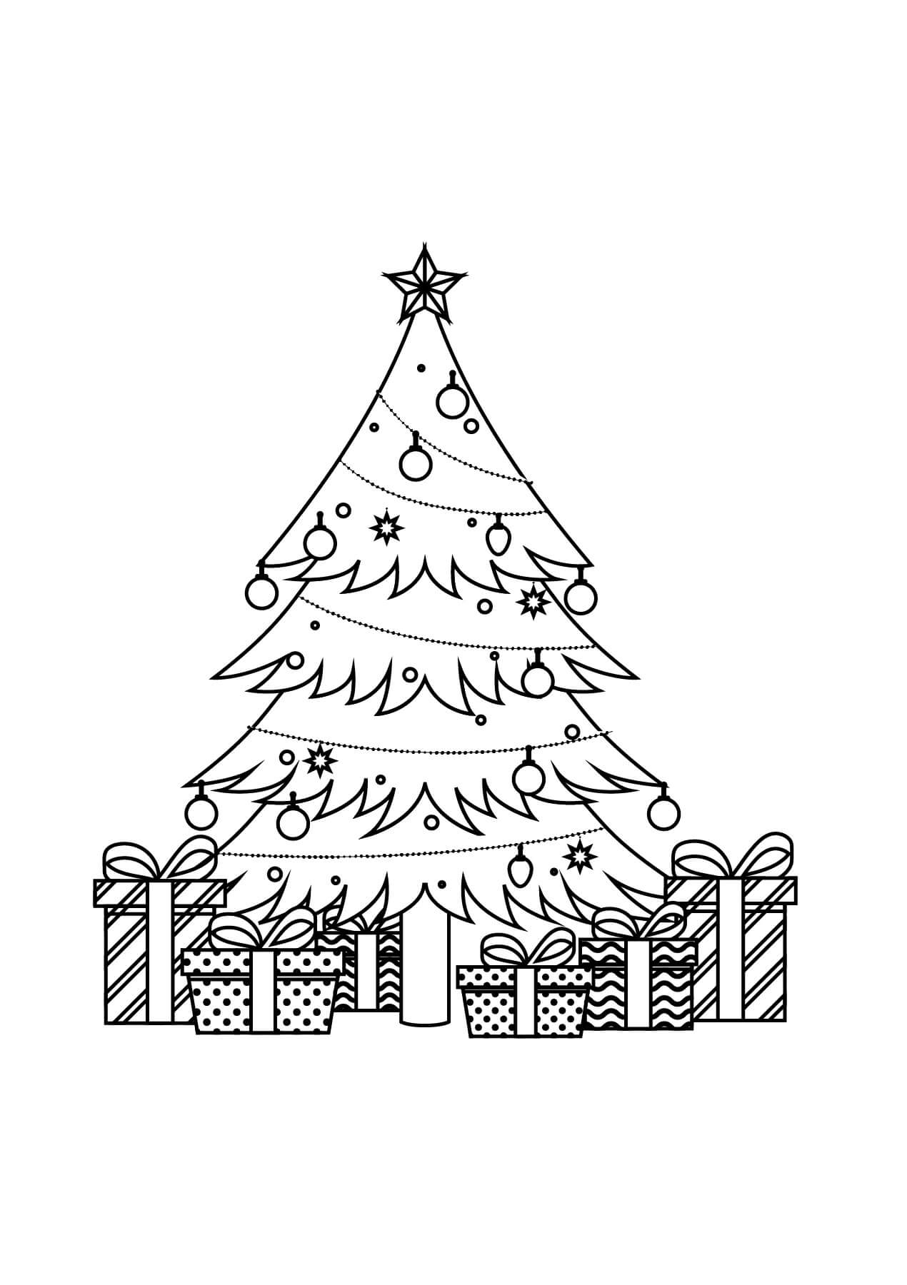 Pompeya genéticamente Ubicación Regalos bajo el Árbol de Navidad para colorear, imprimir e dibujar  –ColoringOnly.Com