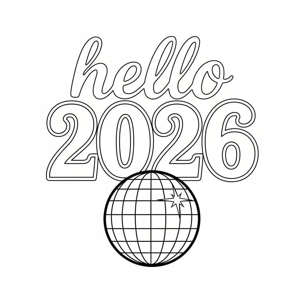 Bola De Discoteca Retro Hola 2026