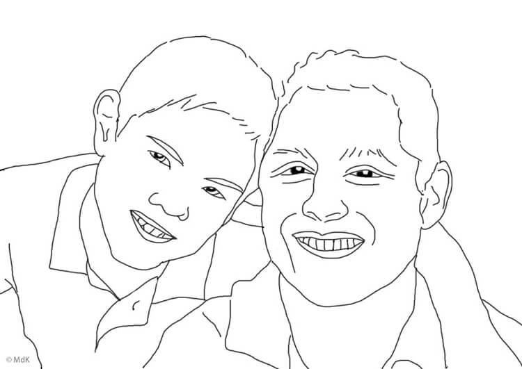 Rostro Padre e Hijo para colorear, imprimir e dibujar –