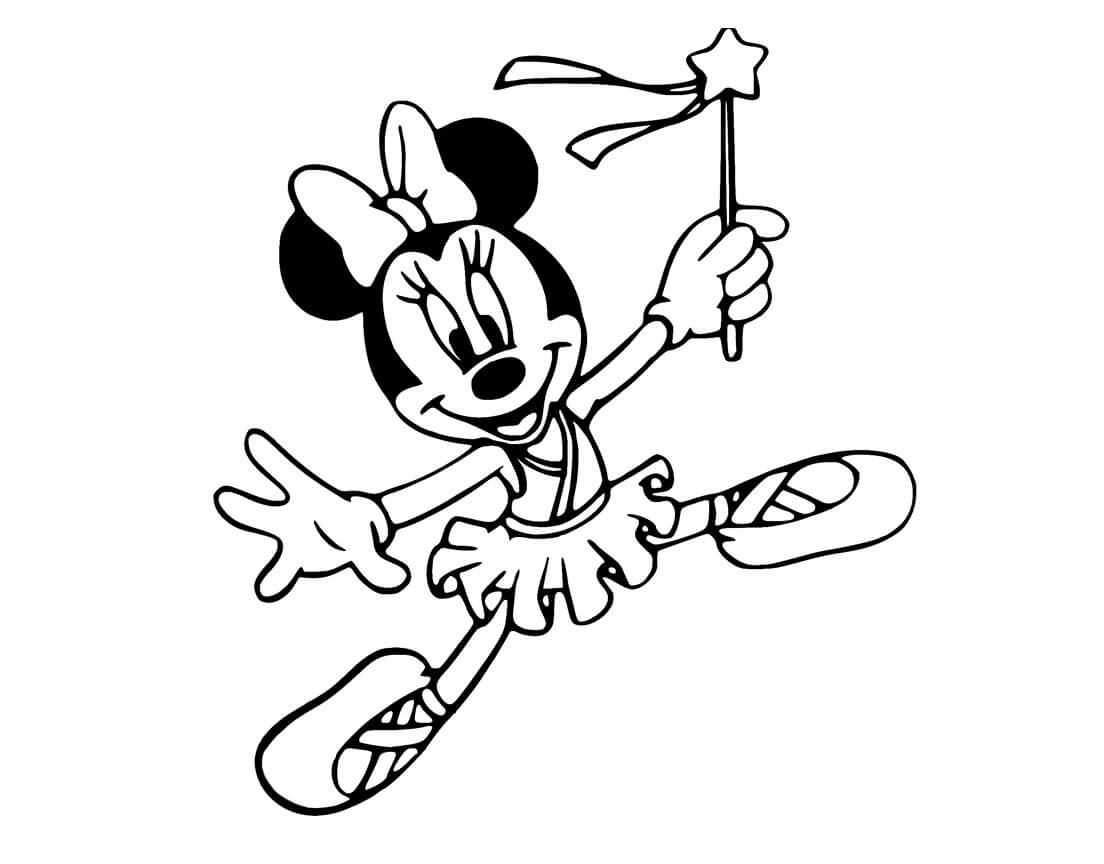 Saltar Minnie Mouse sosteniendo la Varita Mágica