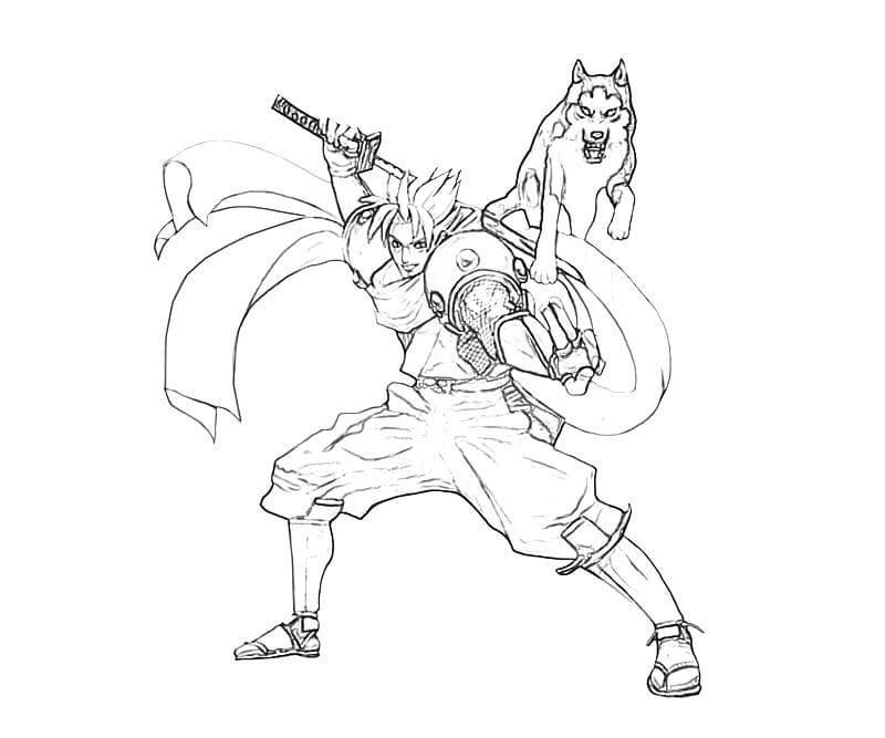 Samurai con Lobo