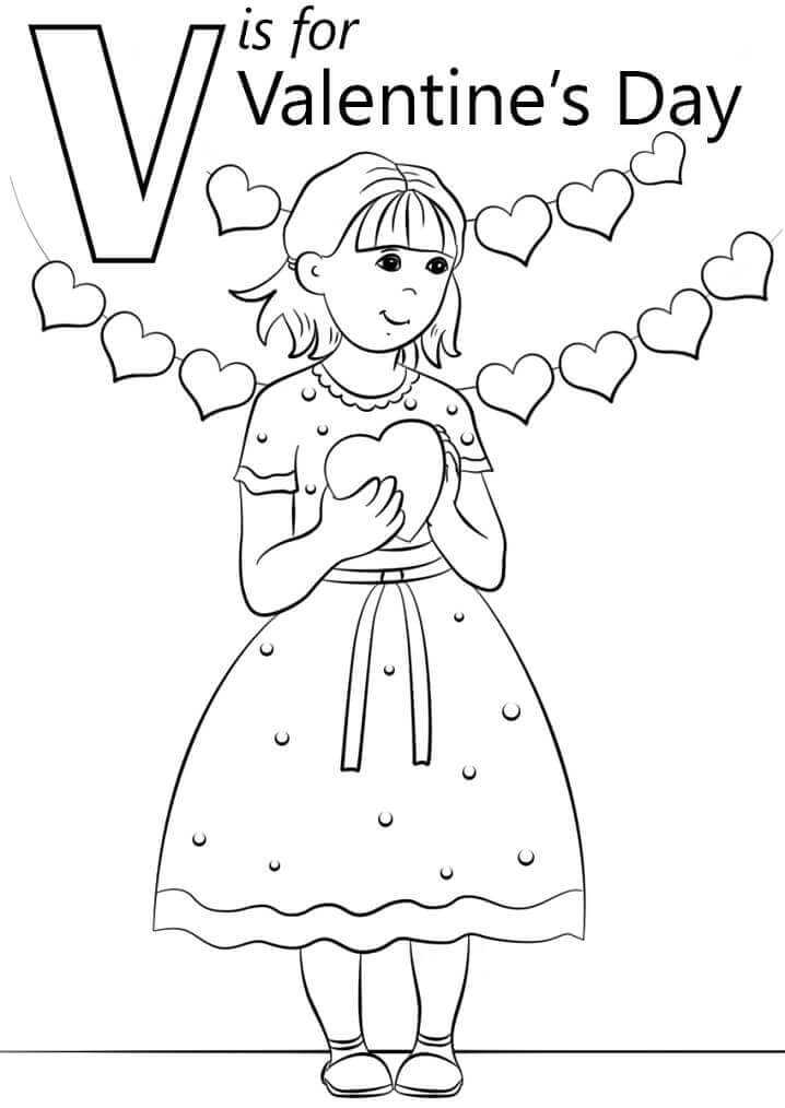 San Valentín letra V