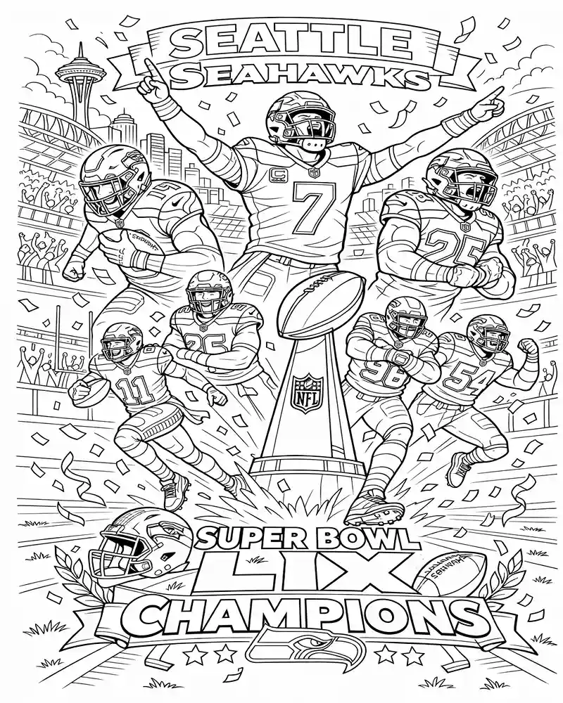 Seattle Seahawks Campeones Del Super Bowl LIX