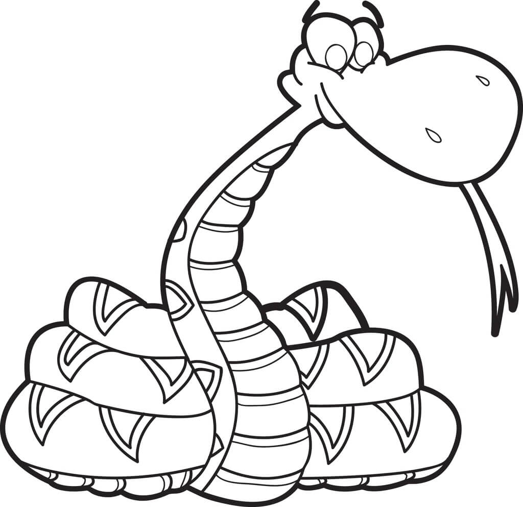 Serpiente de Divertidos Dibujos Animados