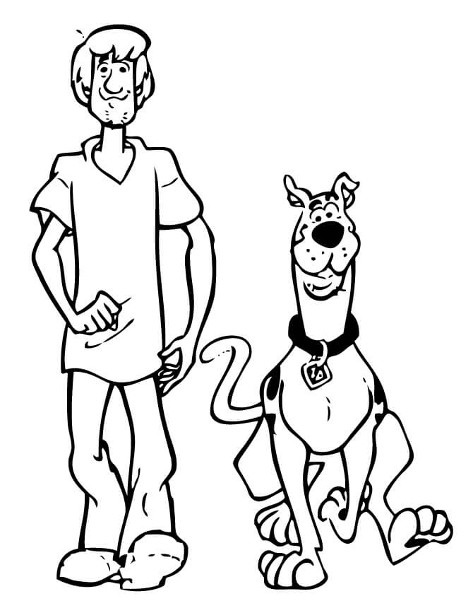 Shaggy y Scooby Doo Caminando